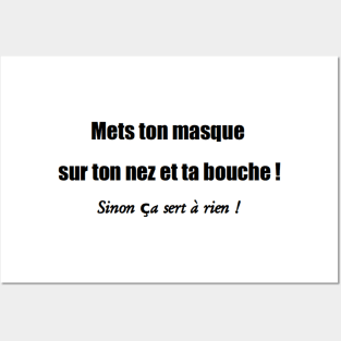 Mets ton masque ! Posters and Art